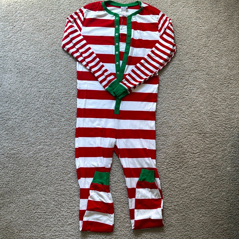 Wondershop Men Stripe Onesie Pajamas (Small)